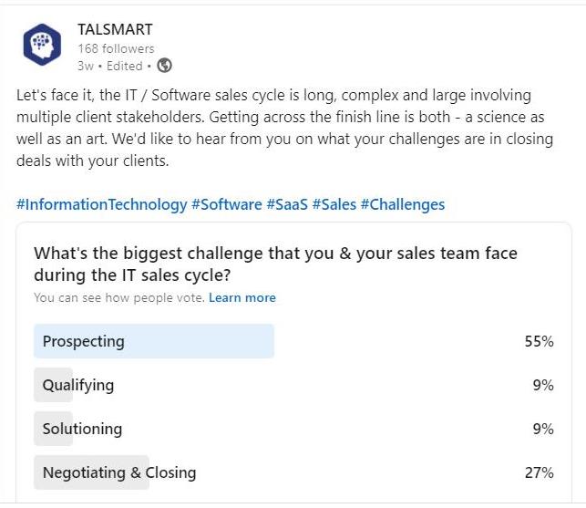 The biggest challenge that sales team face suring IT Sales